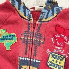 ジャンクストア　パーカー　110サイズ　赤　グレーもありの画像