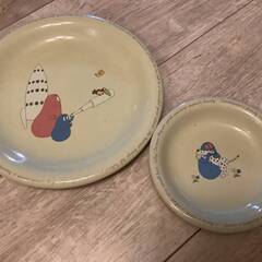 バーバパパの皿2枚　used　ダンキンドーナツ　DUNKIN' ...