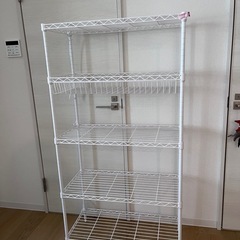 ホワイト　スチールラック