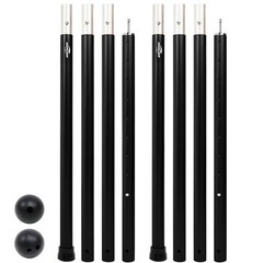 (お取引済)アルミタープポール6本&帆布ポールケース 33mm黒×2、28mm黒×2、赤×2の画像