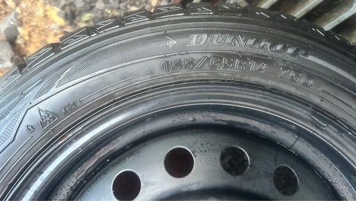 2014年製DUN LOP155/65R1475Q冬タイヤ中古品