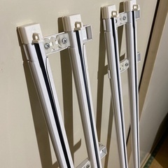 伸縮カーテンレール 2連 ホワイト