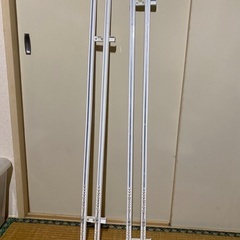 伸縮カーテンレール 2連 ホワイトの画像