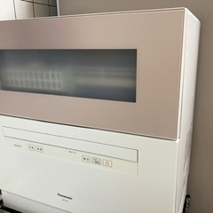  [5人用食洗機美品] パナソニック 食器洗い乾燥機 食器点数31～40点 ストリーム除菌洗浄 NP-TH4-C サンディベージュの画像