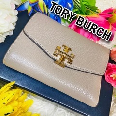 本革●TORY BURCH●トリーバーチ●二つ折り財布●レザー●...