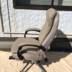 JM19144S)オフィスチェア ニトリ 昇降式 キャスター・ひじ掛け付き 幅：約66cm 高さ：約108～118cm 奥行：約72～139cm 中古品【取りに来られる方限定】の画像