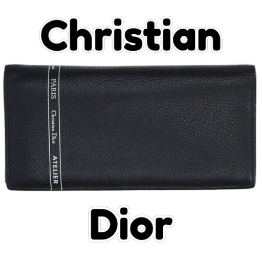 美品 Christian Dior 長財布 ブラック Christian Dior（クリスチャン・ディオール） ディオール 長財布