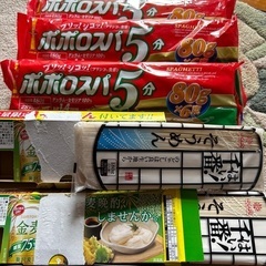ポポロスパ3袋とハクバクそうめん2袋プラス1袋