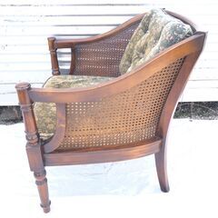 ■12683■karimoku カリモク イス チェア オットマン ソファ 一人用 レトロ アンティーク ヴィンテージの画像
