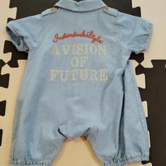 【美品】水色ロンパース ポケット付き A VISION OF FUTUREの画像