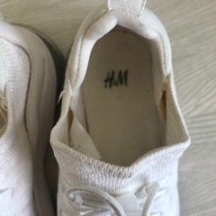 【H&M】キッズ用スニーカー ホワイト 17.5cmの画像