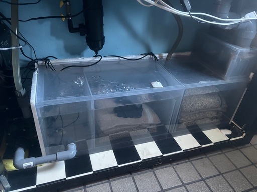120センチ水槽 1200アクリル水槽セット オーバーフロー 隔離水槽付