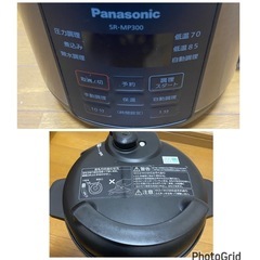 2021年製🍁パナソニック 電気圧力鍋 3L 圧力/低温/無水/煮込/自動調理  温度過昇防止機能 SR-MP300-K(0923k)の画像