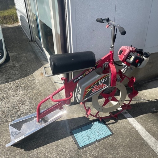 【中古】オータケ 乗用 溝切機 NTH-1 のるたん EVO ハンドル 旋回 リコイル 混合 フロントエンジン ミゾキリ 溝切り 水田