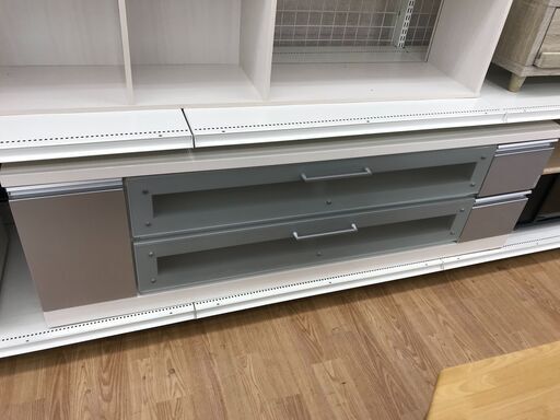 ★ジモティ割あり★  テレビ台 ホワイト H51×W160×D43 クリーニング済み KJ6485