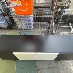 【リサイクルサービス八光】幅160㎝　ホワイト＆ブラック　テレビボード　65型まで対応の画像