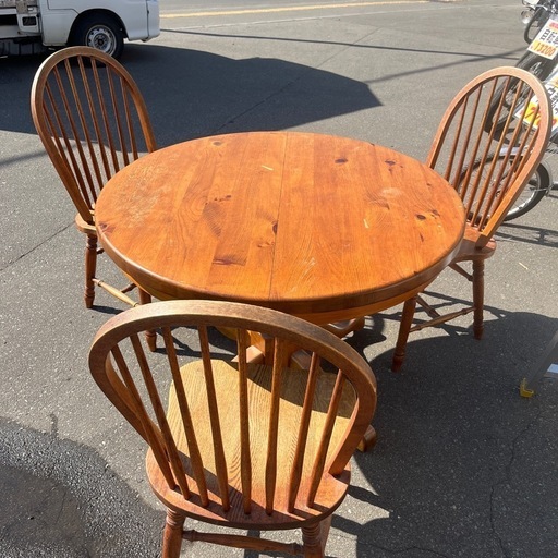 ☆ヴィンテージ☆ old hippy wood products　テーブルセット
