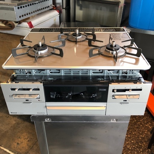 【引取り限定】未使用品　システムキッチン用ビルトインコンロ　リンナイ　都市ガス　2023年製