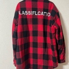 WEGO赤黒チェック シャツジャケットの画像