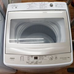 AQUA 2022年製 7.0㎏全自動洗濯機 AQW-S7MBKの画像
