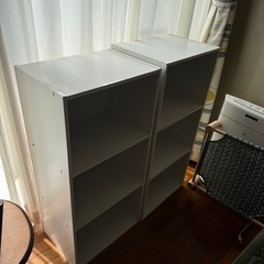 白い3段棚差し上げますの画像