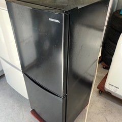 【付け替え両開き】2020年製アイリスオーヤマノンフロン2ドア冷蔵庫142L/引き出し冷凍庫/配送設置可能の画像