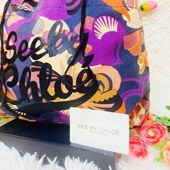 ギャランティ付き●SEE BY CHLOE●シーバイクロエ●ハンドバッグ●マルチ●手提げ●長財布入ります●大容量●キャンバス●の画像