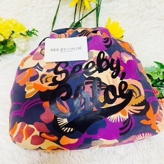 ギャランティ付き●SEE BY CHLOE●シーバイクロエ●ハンドバッグ●マルチ●手提げ●長財布入ります●大容量●キャンバス●の画像