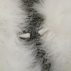 白のふわふわショールの画像