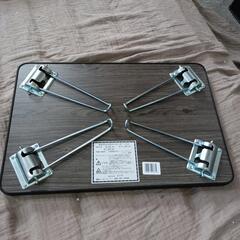 412fk ★受け渡し決まりました。【未使用品・開封品】ミツワ ミニテーブル 幅45x奥行30x高さ20cm 日本製 折りたたみ式 TF-7 ウッドグレー  の画像