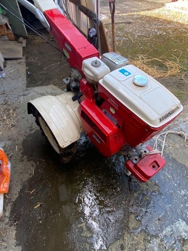 手押し耕運機ロータリー無しとトレーラーセット