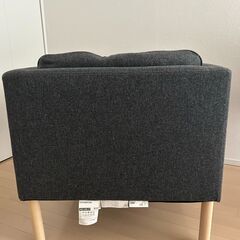 1人掛ソファ IKEA VISKABACKA ヴィスカバッカ パーソナルチェア, グンナレド ダークグレーの画像