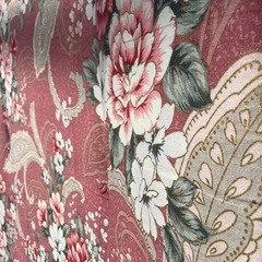 花柄綿布団セット　掛け　敷き　ピンクの画像