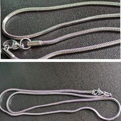 ステンレス/スネークチェーンネックレス（新品）45cmの画像