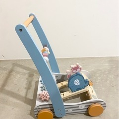 手押し車 カタカタウオーカーベビーウオーカー 歩行練習 玩具 木...