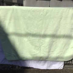 アクリル毛布　パステルグリーン　ふわふわの画像