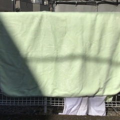 アクリル毛布　パステルグリーン　ふわふわの画像