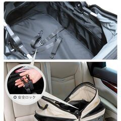 【新品未使用】ペットカート黒／4輪・分離式・耐荷重25kgの画像