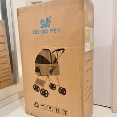 【新品未使用】ペットカート黒／4輪・分離式・耐荷重25kgの画像