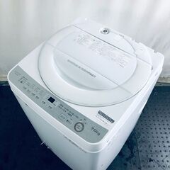 ID:sg218563 シャープ SHARP 洗濯機 一人暮らし 大きめ 中古 2018年製 全自動洗濯機 7.0kg ホワイト 送風 乾燥機能付き ES-GE7B-W  【リユース品：状態B】【送料無料】【設置費用無料】