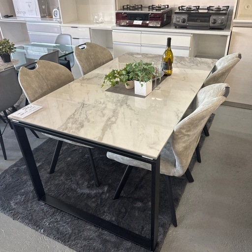 セラミック　ダイニングテーブルセット