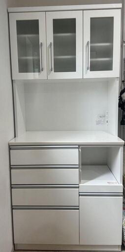 キッチンボード(レジューム 90TG-H WH/90SL-R WH)