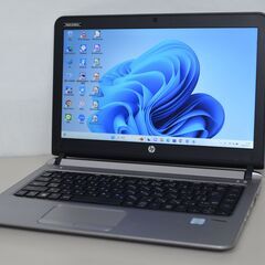 中古ノートパソコン HP Probook 430 G3 Windows11+office 爆速SSD256GB+HDD500GB core i5-6200U/メモリ4GB/13.3インチ/無線内蔵/webカメラ