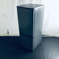 ID:re11081 三菱 MITSUBISHI 冷蔵庫 一人暮らし 中古 2022年製 2ドア 146L マットチャコール ファン式 右開き MR-P15G-H  【リユース品：状態B】【送料無料】【設置費用無料】