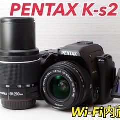 ★PENTAX K-s2★S数約5400回●Wi-Fi内蔵●Wズームキット  1ヶ月動作補償あり！ 安心のゆうパック代引き発送！ 送料、代引き手数料無料！