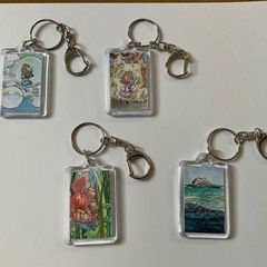 ハンドメイド　原画キーホルダー