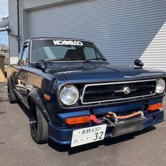 値下げ中☆サニートラック☆旧車☆5MT変換 ローダウン エアコン付き 1200㏄ 紺の画像
