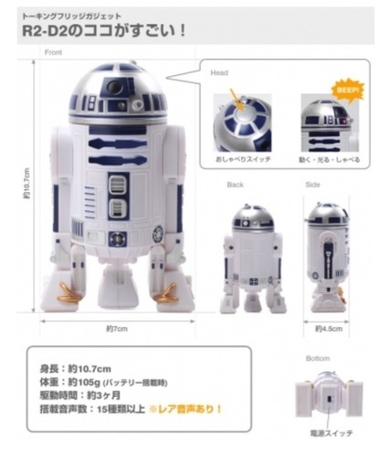 スターウォーズ R2-D2 トーキングフリッジガジェット