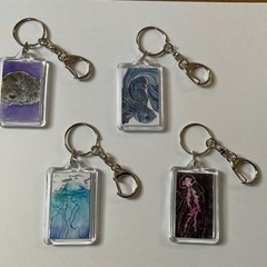 ハンドメイド　原画キーホルダー