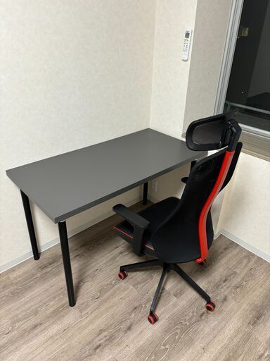 【IKEA】ゲーミングチェア\u0026オディリス デスク(120cm×60)×1セット